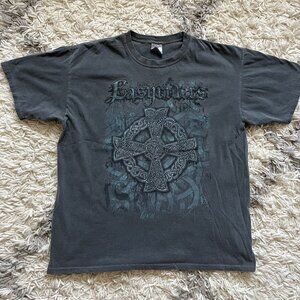Easyriders Saloon T Shirt Gray Large Double Sided Bar Pub Sturgis SD Biker